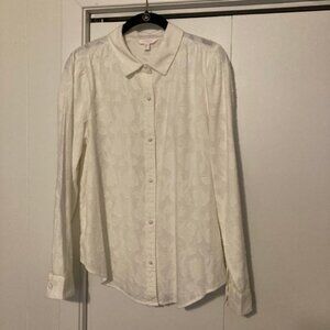 Textured White Blouse